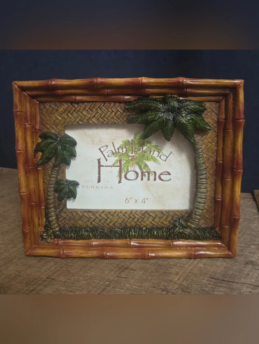 Prinz Palm Island Home Tropical Palm 4x6 Photo Frame ~ Bin U